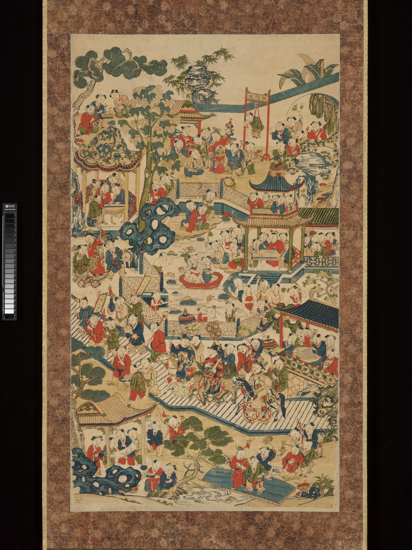 苏州佚名画工《百子图》，18世纪，大都会艺术博物馆藏