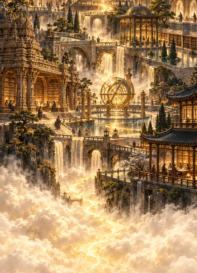 世界文明交汇：智慧殿堂连续长卷
