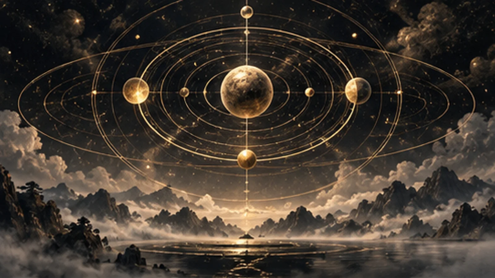 课程概念配图:天体轨道的象征图景