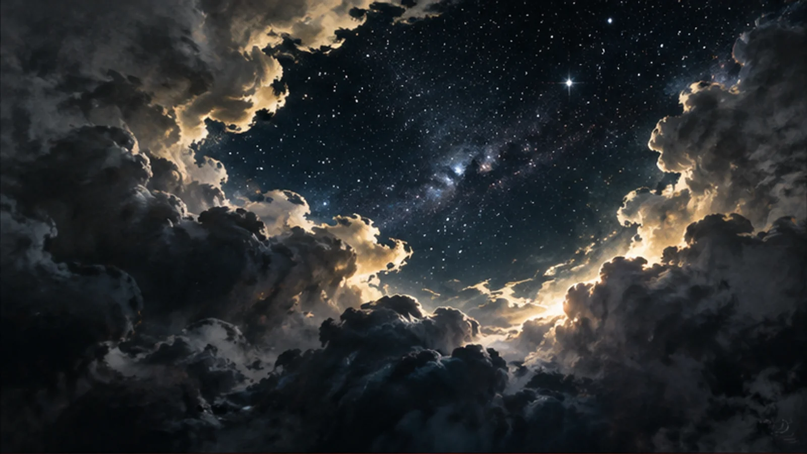 课程概念配图：云隙中的星河