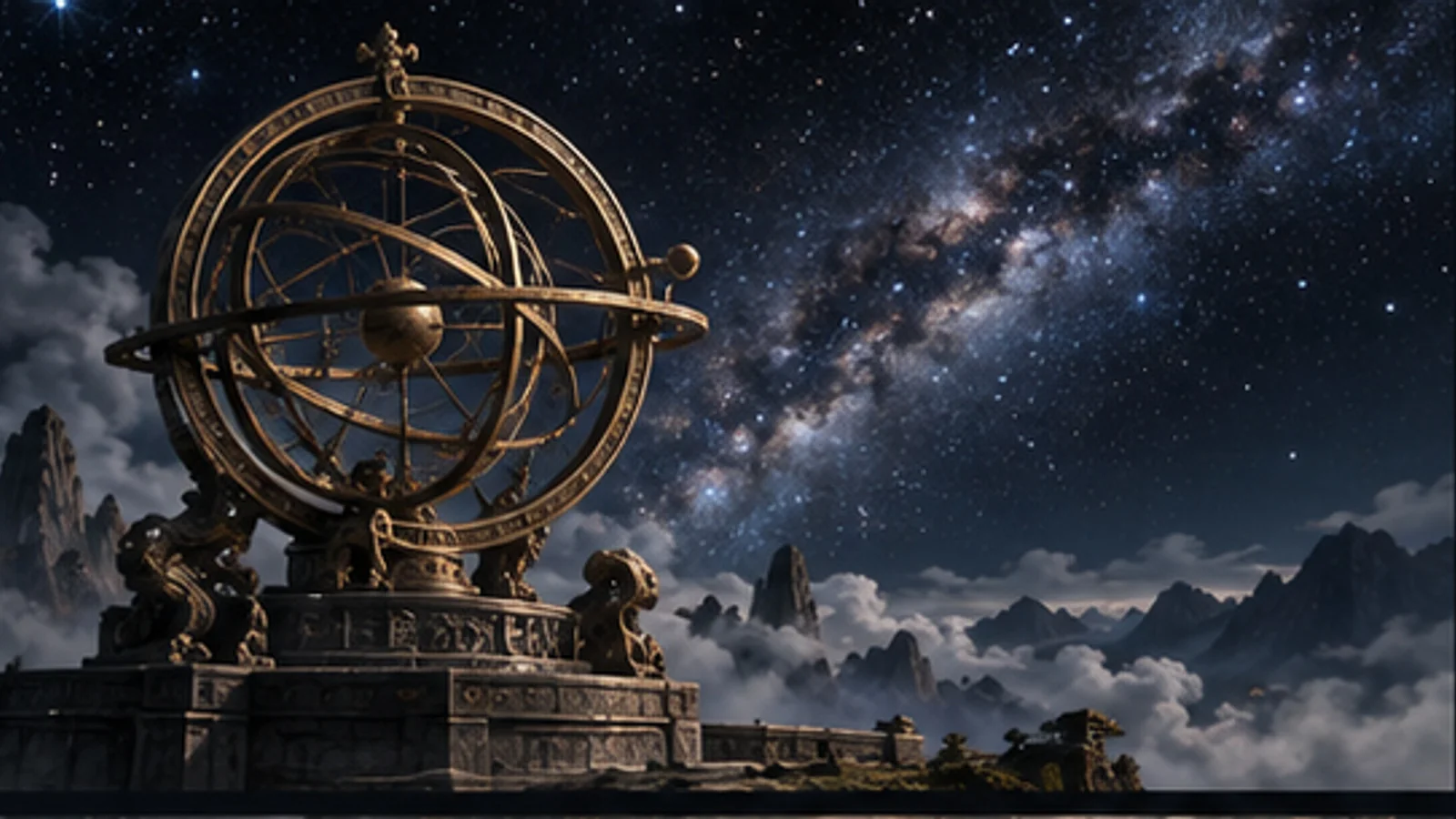 课程概念配图:山巅浑仪与星河