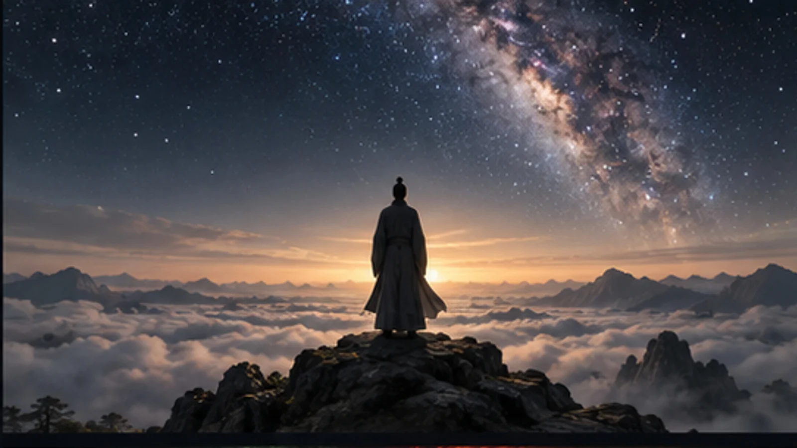课程概念配图:星空云海前的人物