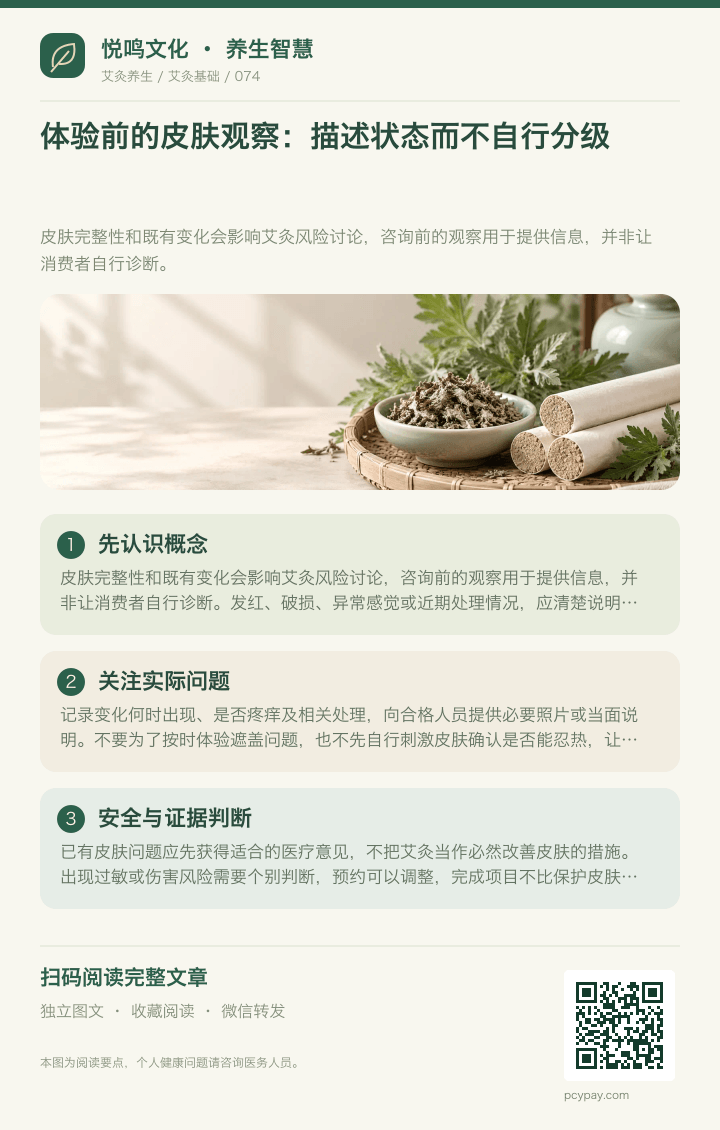 艾灸前看皮肤状态分享海报