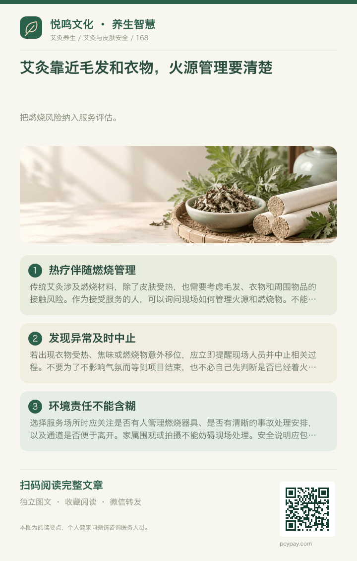艾灸火源与毛发衣物分享海报