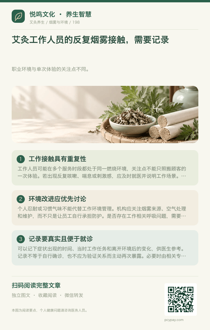 艾灸工作人员烟雾记录分享海报