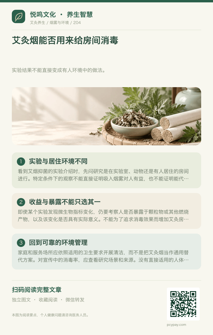 艾烟消毒说法怎样看分享海报