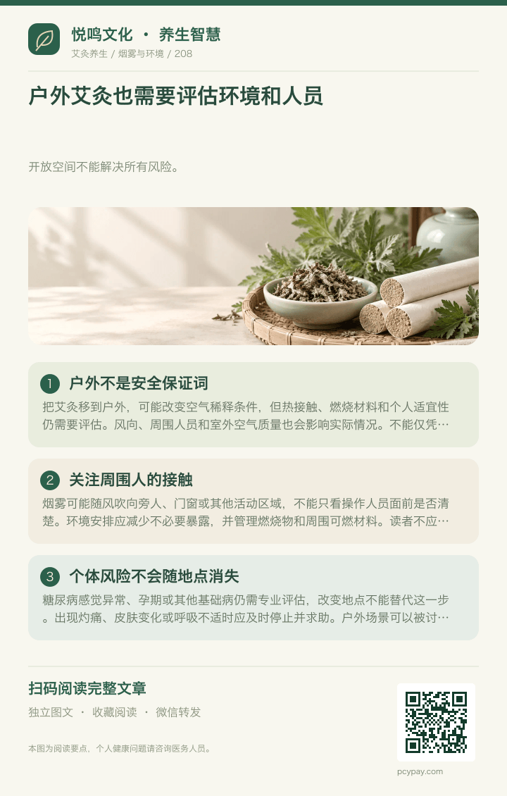 户外艾灸也需评估分享海报