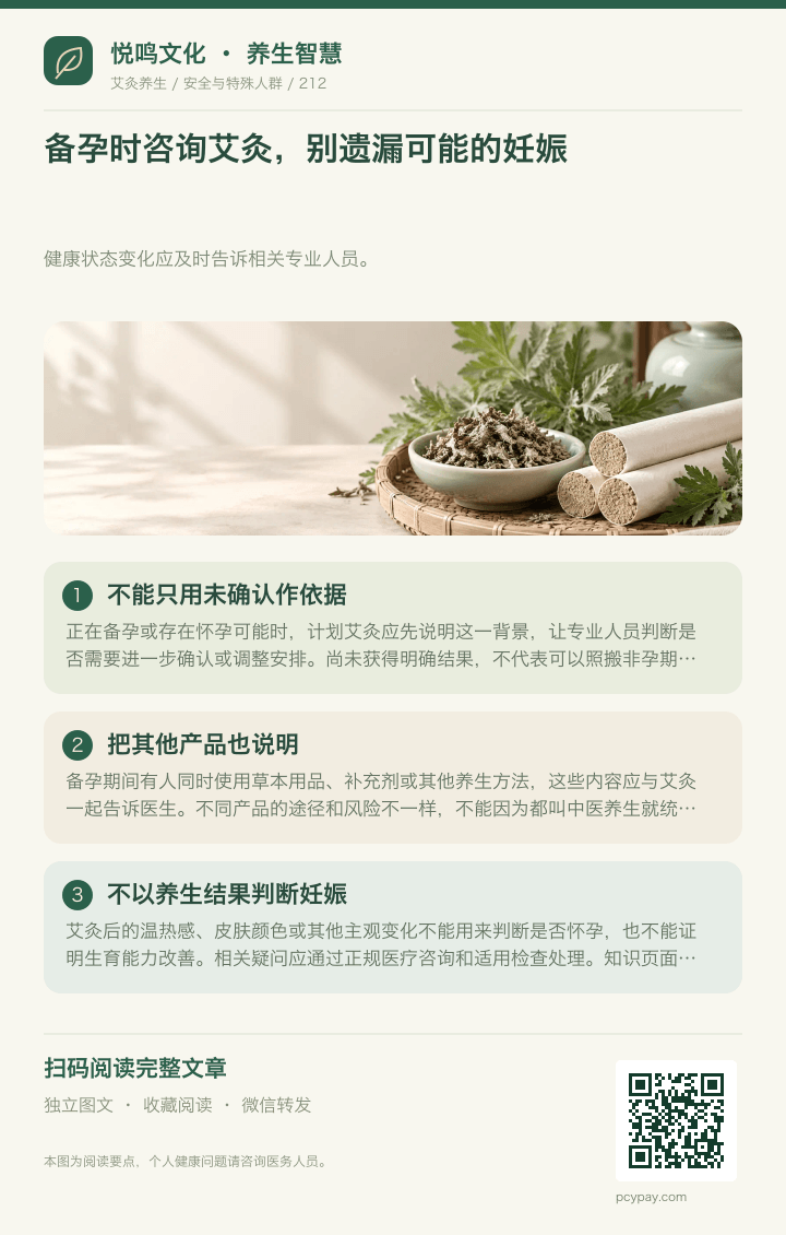 备孕艾灸说明妊娠可能分享海报