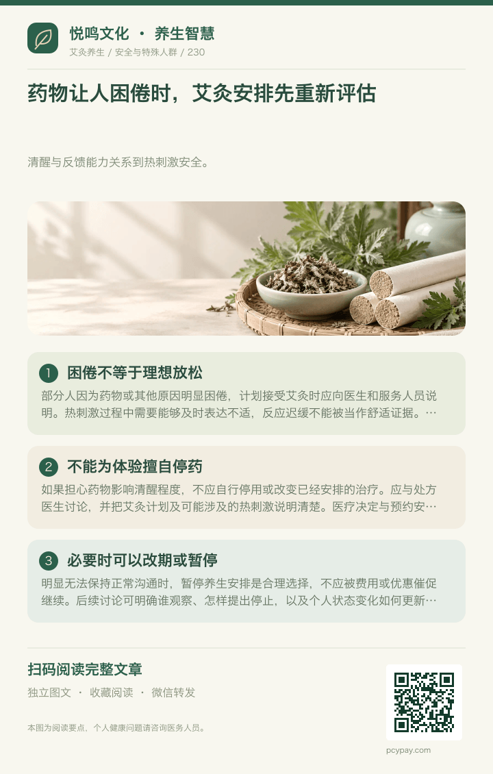 药致困倦重新评估艾灸分享海报