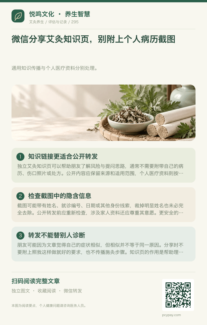 分享艾灸别附个人病历分享海报
